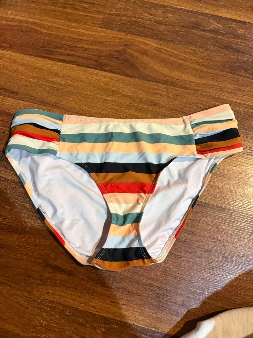Women's Ocean Blues Striped Multi-Color Bikini Bottom
